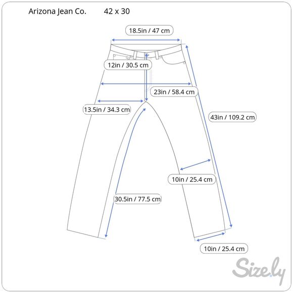 TWO (2) PAIRS OF MEN'S JEANS 40X32 ARIZONA JEAN CO. & ROEBUCK AND CO. - Picture 4 of 16